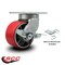 Service Caster 6'' Heavy Duty Red Poly on Cast Iron Caster with Brake and Swivel Lock CRAN-SCC-KP92S630-PUR-RS-SLB-BSL - alternate 5